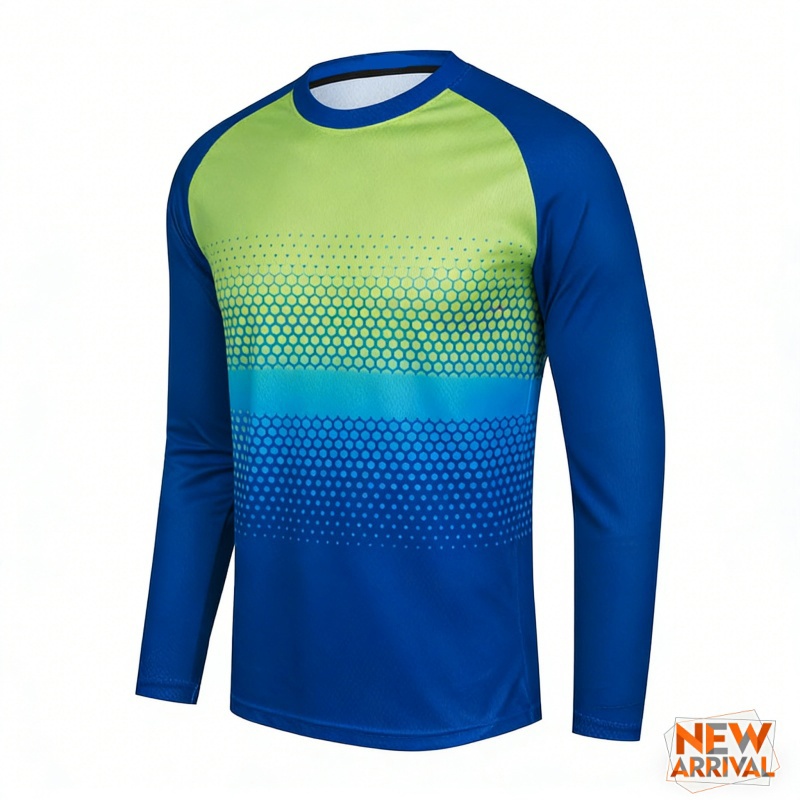 Mountain Biking Long Sleeve Shirt - 3D Printed Colorful Gradient T-Shirt For
