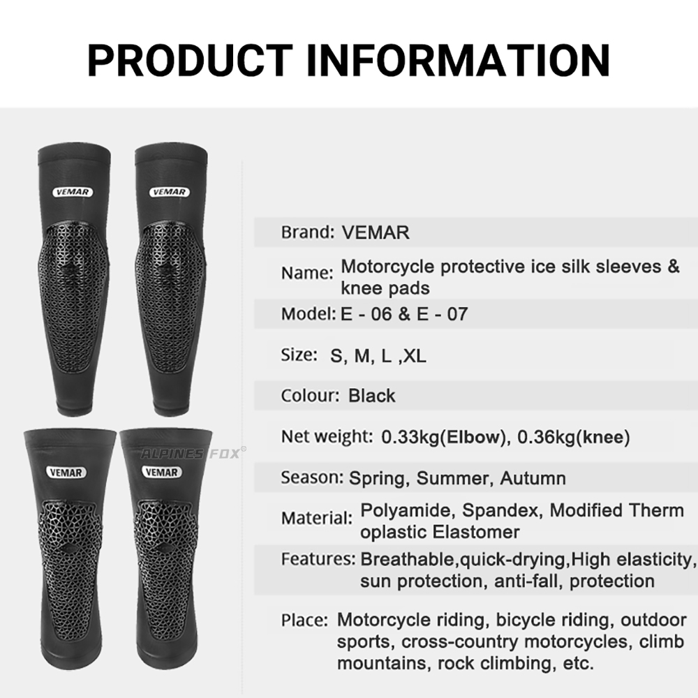 VEMAR Breathable Anti-fall Mot - Mountain Biking Knee And Elbow Pads ulasan dan harga