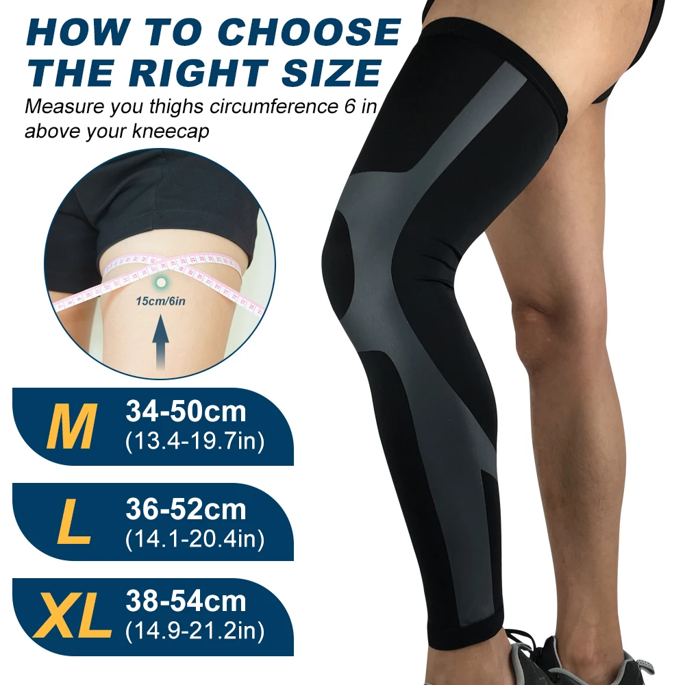 1 PCS Full Leg Compression Sle - Mountain Biking Knee And Elbow Pads ulasan dan harga