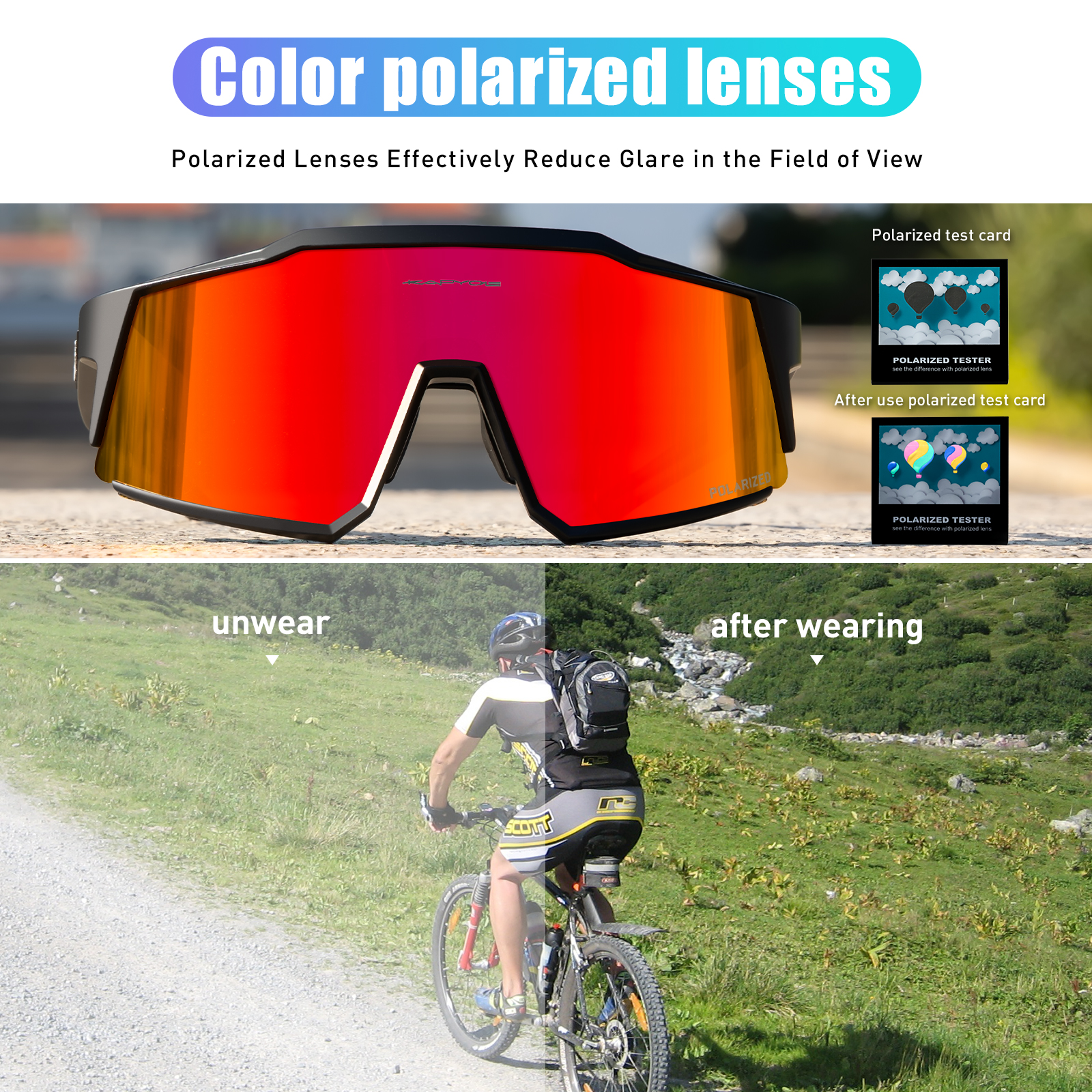 KAPVOE Polarized Fishing Sungl - Mountain Biking Sport ulasan dan harga